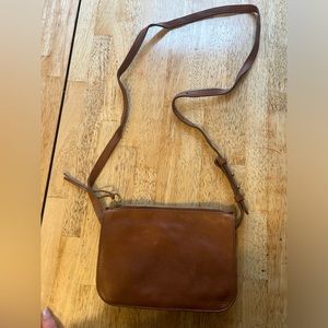 BROWN LEATHER MADEWELL PURSE